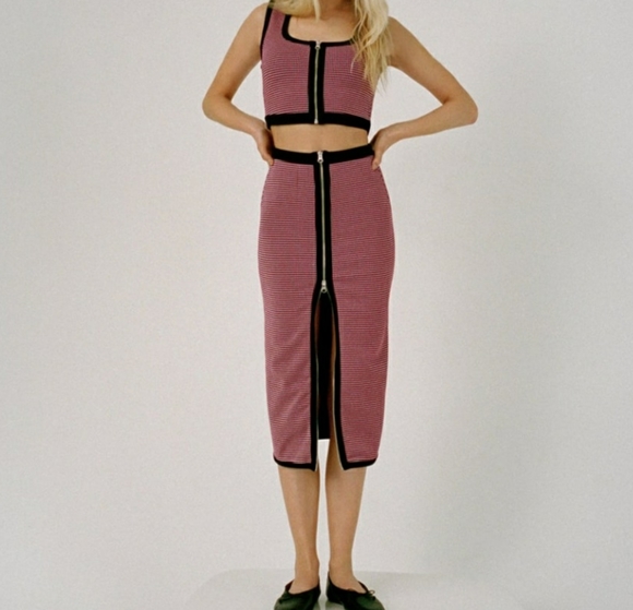 Neon Zara knit skirt set m main image 1